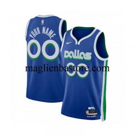 Maglia NBA Dallas Mavericks Personalizzate Nike City Edition 2022-2023 Blu Swingman - Uomo